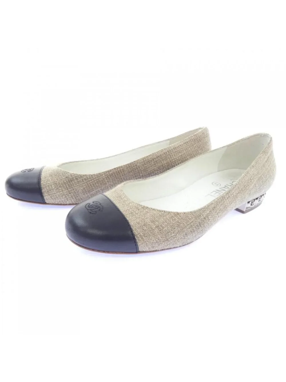 Chanel Flat Shoes Beige
